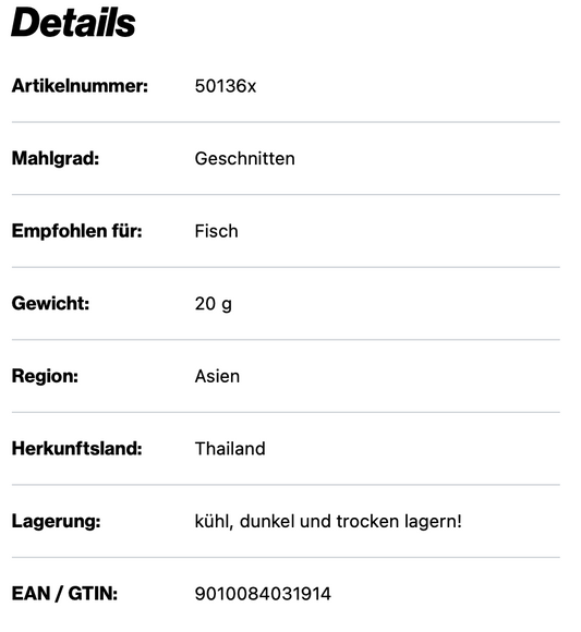 Lemongras - Zitronengras - gemahlen - thailändisch, 170ml Schraubdose