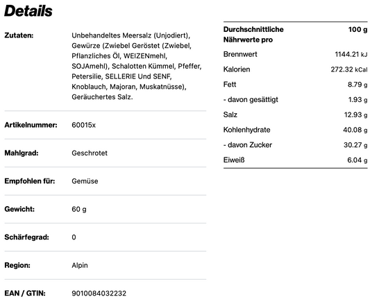 Original Salzburger Bratkartoffel-Gewürzzubereitung, 870ml Schraubdose