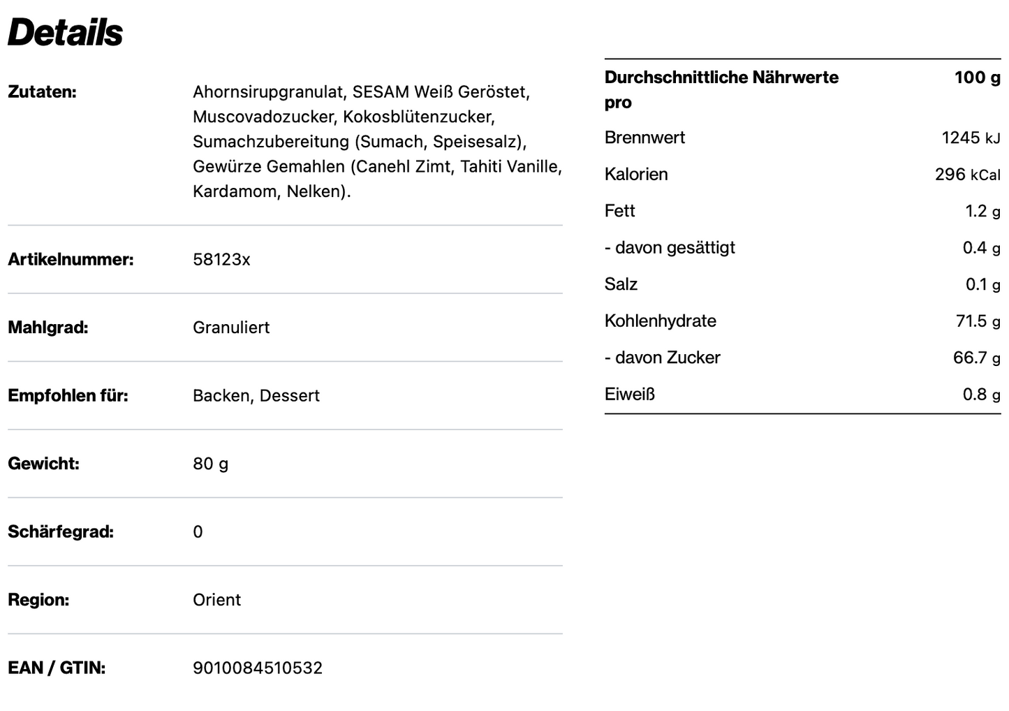 Sweet Heart, Toppinggewürz, 170ml Schraubdose