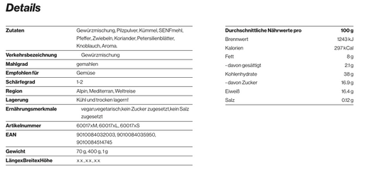 Waldpilz 170ml Schraubdose