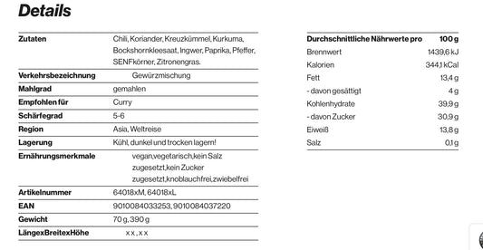 Thai Curry, rötlich-scharf, 170ml Schraubdose