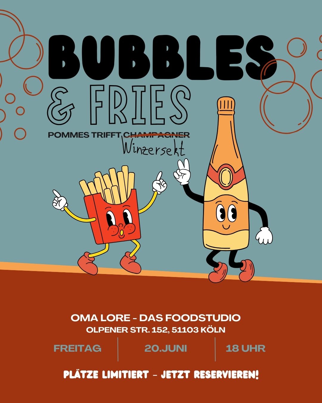 Bubbles & Fries – Winzersekt trifft auf kreative Pommes-Variationen