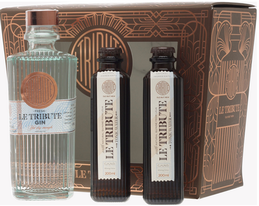 Le Tribute Gin Geschenkset mit 2 Tonics 0,7 Liter 43% Vol.