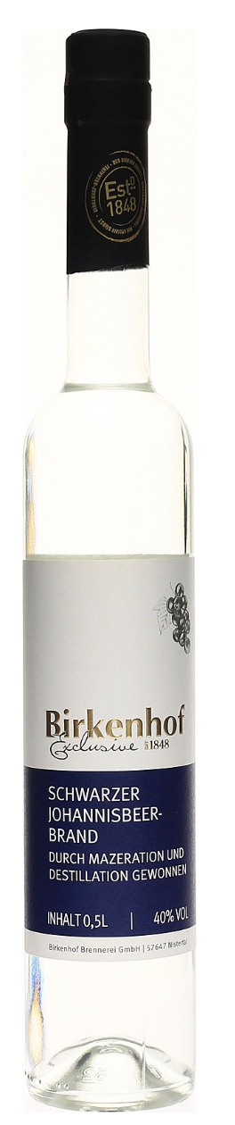 Birkenhof Schwarzer-Johannisbeerbrand d.M.u.D. 0,5 Liter 40 % Vol.