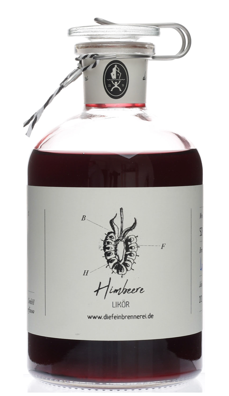 Die Feinbrennerei Himbeere Likör 0,5 Liter 19,7 % Vol.