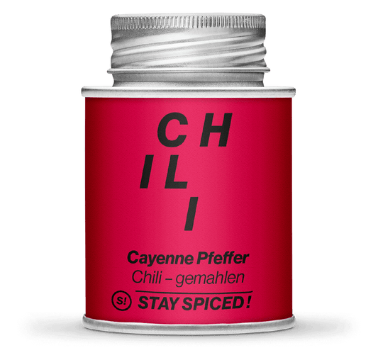 Cayenne Chili rot fein gemahlen, 170ml Schraubdose