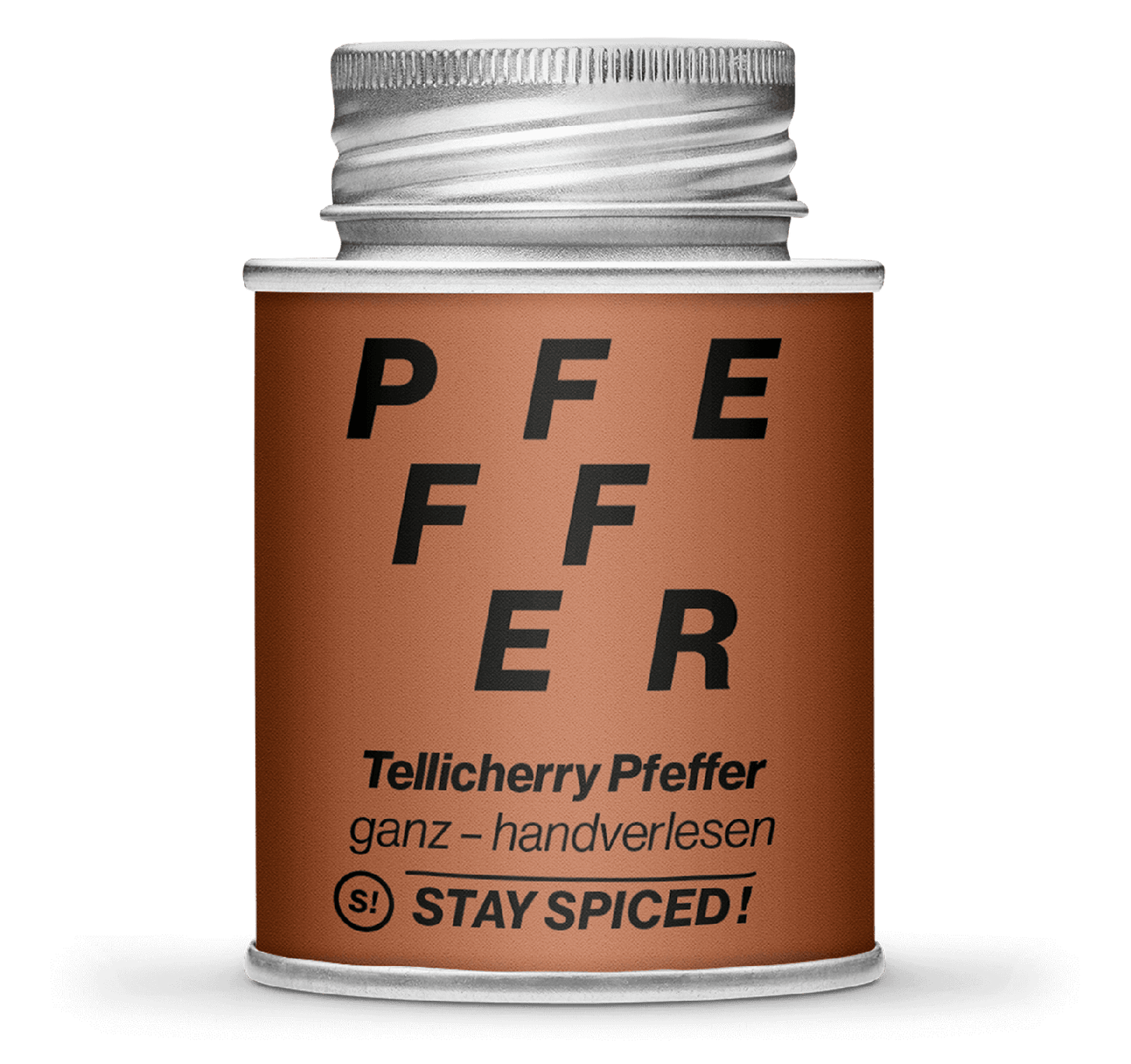 Tellicherry Pfeffer handverlesen, ganz, 170ml Schraubdose