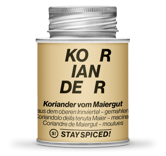 Koriander gemahlen vom Maiergut, 170ml Schraubdose