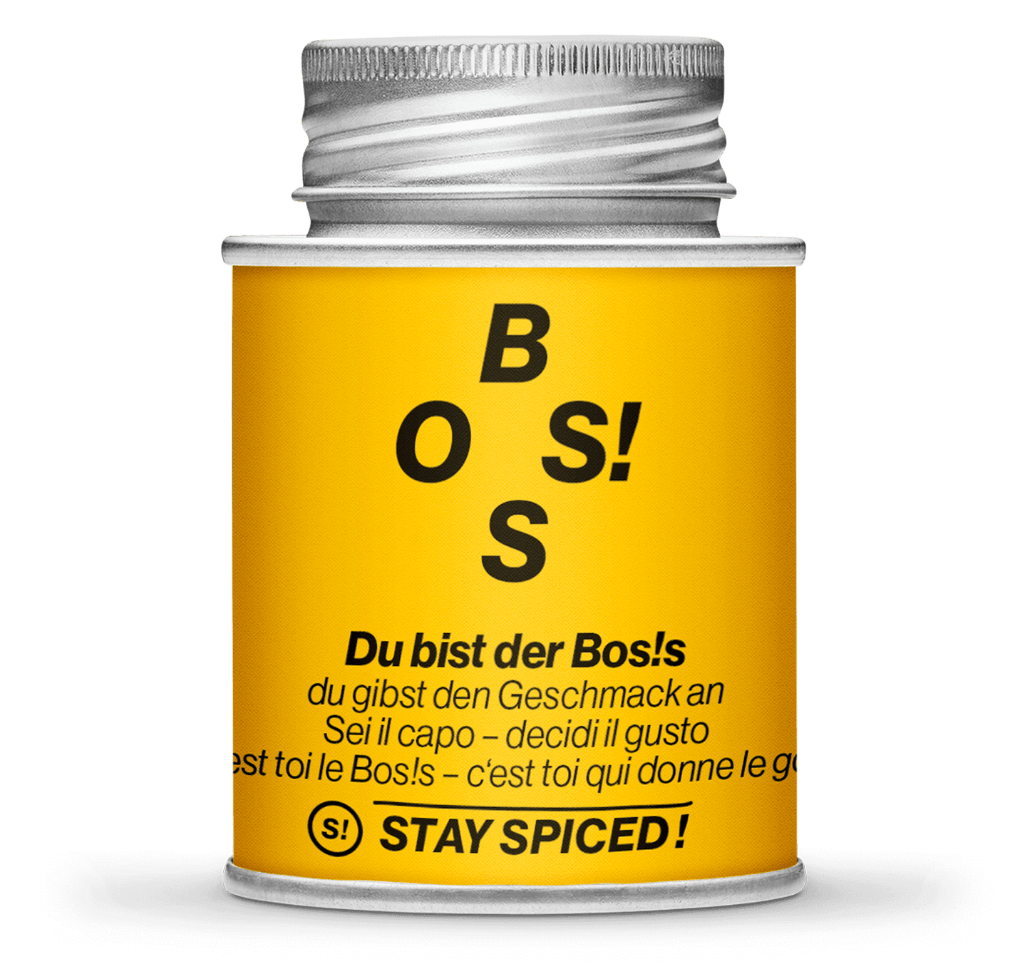 BOS!S – Du bist der Boss, du gibst den Geschmack an!, 170ml Schraubdose