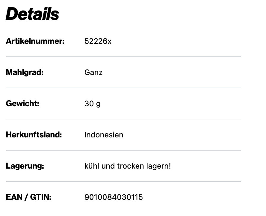 Andaliman Pfeffer ganz, 170ml Schraubdose