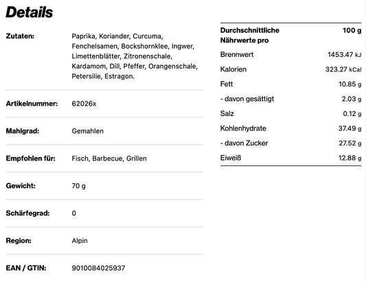 FREE Kräuter Fisch, 170ml Schraubdose