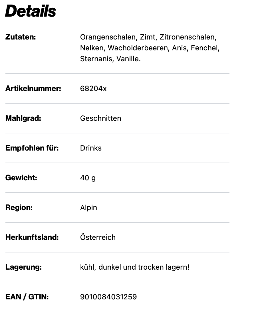 Glühweingewürz grob geschnitten, 170ml Schraubdose