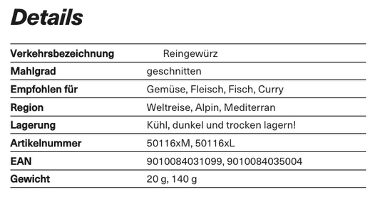 Dillspitzen geschnitten - original Thüringer 170ml Schraubdose