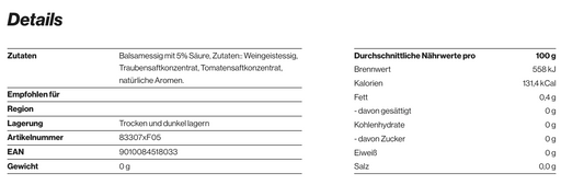 Stay Spiced! Tomaten-Basilikum Balsamessig, 0,5 Liter