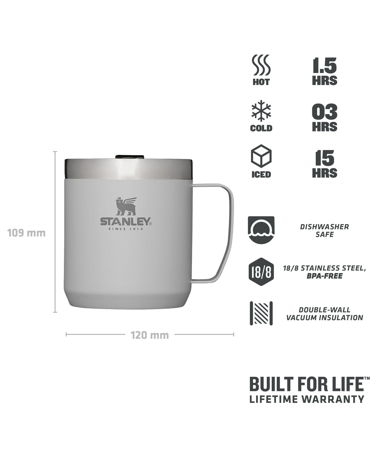 Stanley_The Legendary Camp Mug, ash,  0,35 l