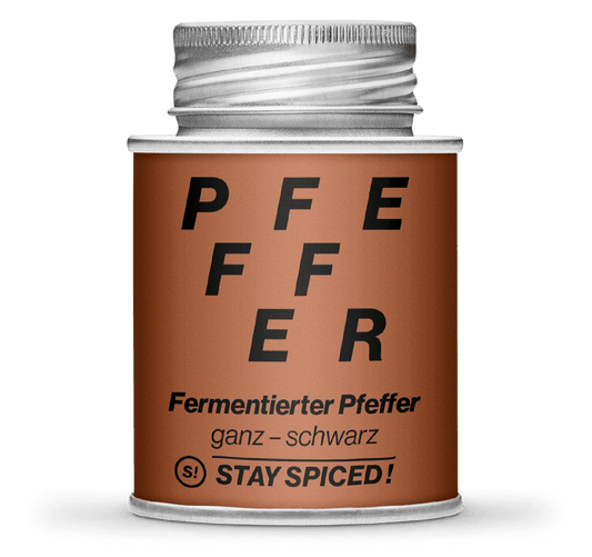 Fermentierter Pfeffer - schwarz ganz, 170ml Schraubdose