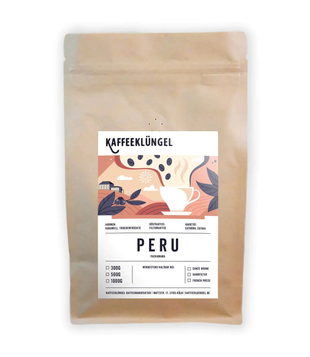 Kaffeeklüngel Peru Pachamama Filterkaffee, ganze Bohne